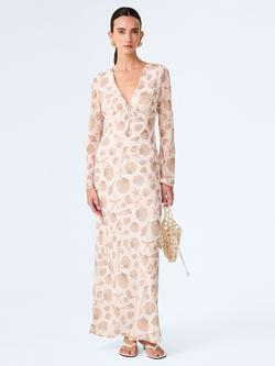 OMNES Marj Seashell Print Dress, Beige, Beige