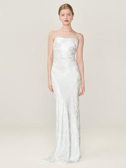 OMNES Mira Floral Jacquard Maxi Dress, Ivory, Ivory