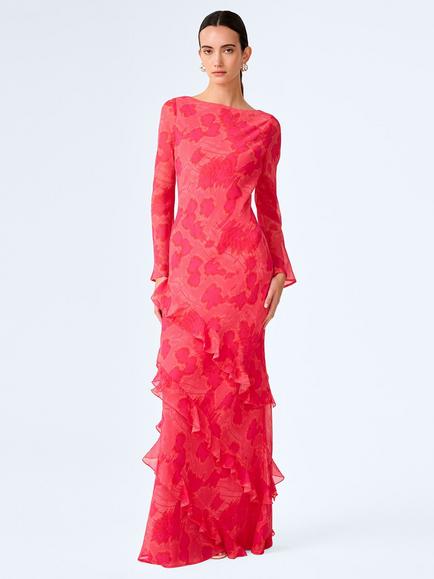 OMNES Bridie Dress, Pink Sunset, Pink Sunset