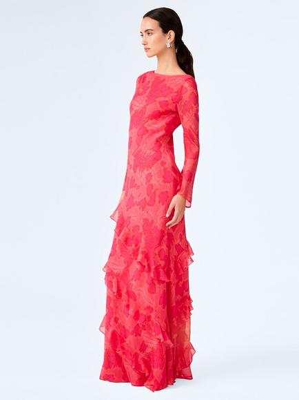 OMNES Bridie Dress, Pink Sunset - view 2, Pink Sunset