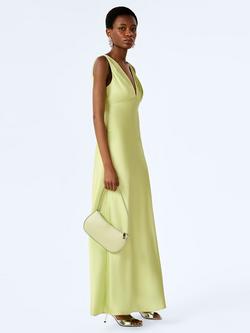OMNES Casey Satin Maxi Dress - view 2, Shadow Lime