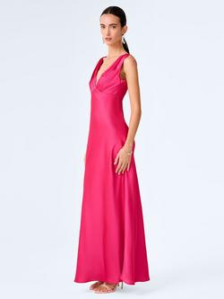 OMNES Casey Satin Maxi Dress - view 2, Raspberry