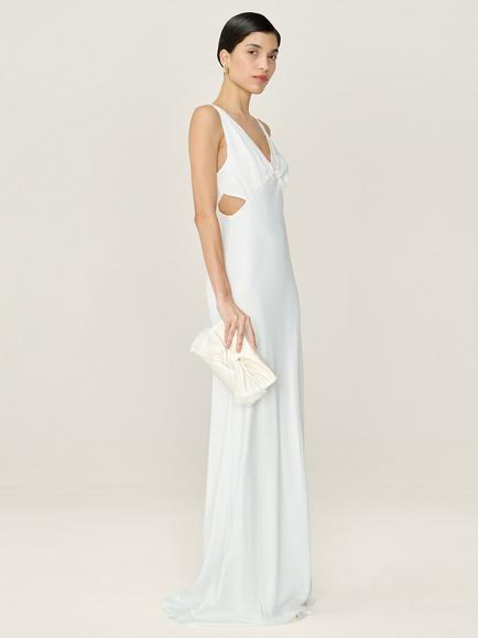 OMNES Celeste Chiffon Wedding Dress, Ivory - view 2, Ivory