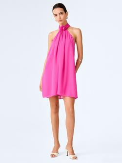OMNES Demi Chiffon Mini Dress, Raspberry