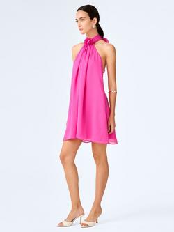 OMNES Demi Chiffon Mini Dress - view 2, Raspberry