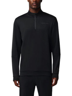 Castore Flex Long Sleeve Quarter Zip Sweatshirt, Gunmetal/Black, Black/Gunmetal
