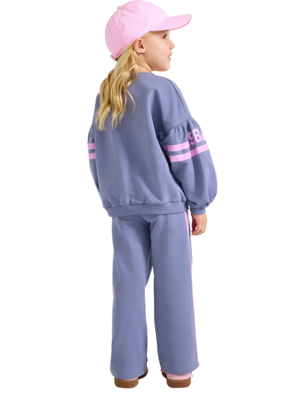 Lindex Kids' Cotton Rich Joggers, Dusty Lilac - view 2, Dusty Lilac