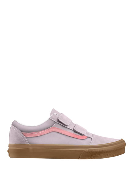 Vans Kids' Old Skool V Glitter Trainers, Gsf Gum Pink, Gsf Gum Pink
