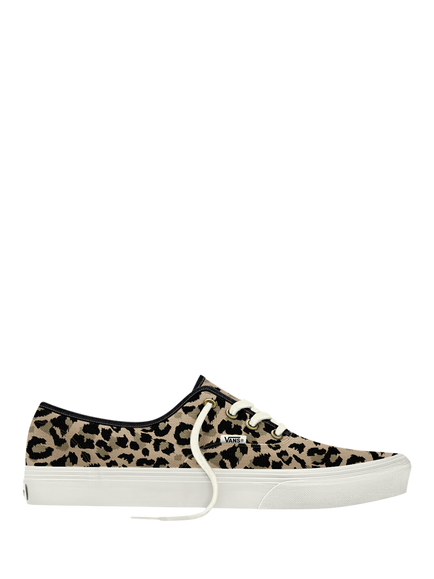 Vans Kids' Authentic Lace Up Trainers, Gr4 Leopard Blk, Gr4 Leopard Blk