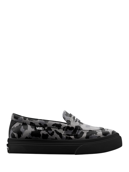 Vans Kids' Suede Slip-On Loafers, Bka Leopard/Blk, Bka Leopard/Blk