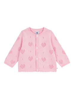 Petit Bateau Baby Cardigan, Pink, Pink