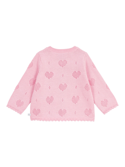 Petit Bateau Baby Cardigan, Pink - view 2, Pink