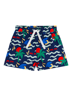 Petit Bateau Baby Swimming Trunks, Blue/Multi, Blue/Multi
