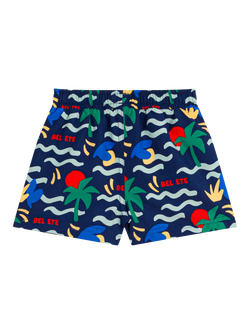 Petit Bateau Baby Swimming Trunks, Blue/Multi - view 2, Blue/Multi