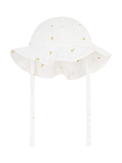 Petit Bateau Kids' Sun Hat, White, White