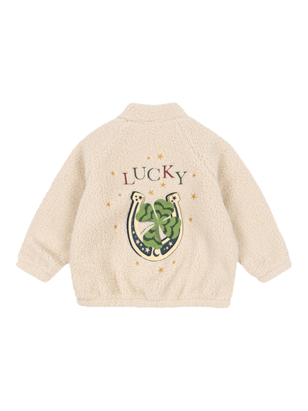 Konges Sløjd Kids' Jazz Lucky Teddy Jacket, Cream - view 2, Cream