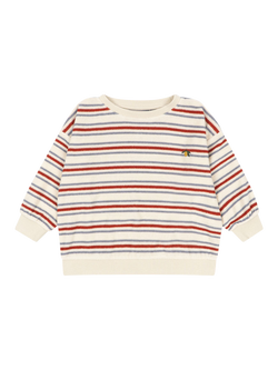 Konges Sløjd Kids' Itty Relaxed Crew Neck Sweatshirt, Stripe Winds, Stripe Winds