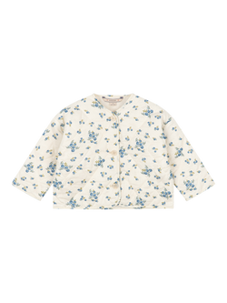 Konges Sløjd Kids' Pacey Quilted Floral Jacket, Cream/Multi, Cream/Multi