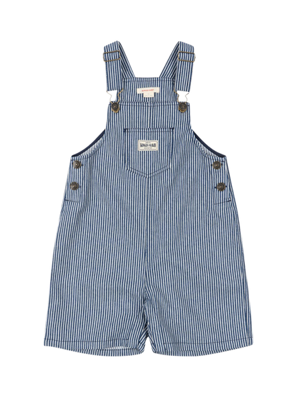 Konges Sløjd Kids' Luc Striped Dungarees, Blue/Multi, Blue/Multi