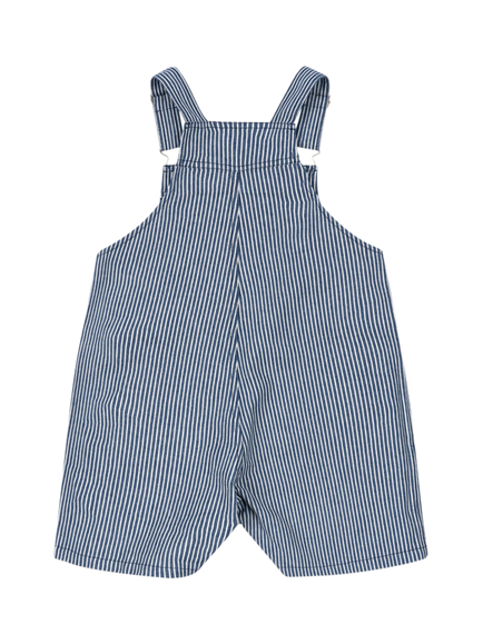 Konges Sløjd Kids' Luc Striped Dungarees, Blue/Multi - view 2, Blue/Multi
