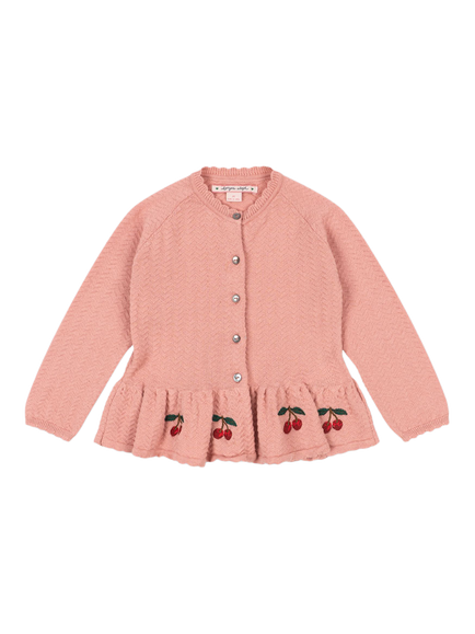 Konges Sløjd Cypres Frill Hem Cardigan, Rosette, Rosette