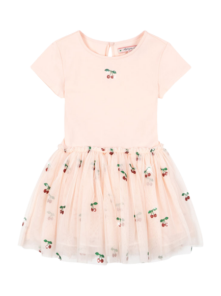 Konges Sløjd Kids' Tulle Glitter Ballerina Dress, Cherry Glitter, Cherry Glitter