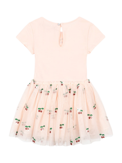 Konges Sløjd Kids' Tulle Glitter Ballerina Dress, Cherry Glitter - view 2, Cherry Glitter