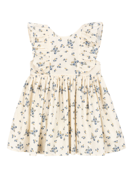 Konges Sløjd Kids' Cianna Floral Dress, Cream/Multi, Cream/Multi