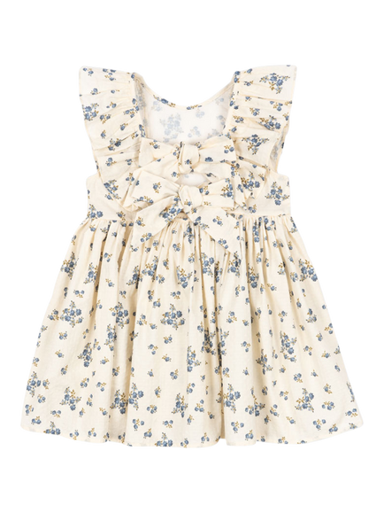 Konges Sløjd Kids' Cianna Floral Dress, Cream/Multi - view 2, Cream/Multi