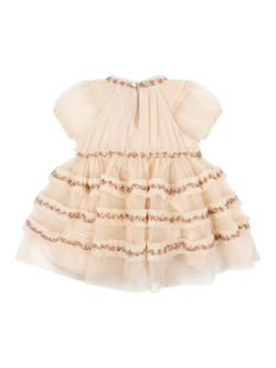 Konges Sløjd Kids' Joelle Applique Tulle Dress, Buttercream - view 2, Buttercream