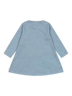 Konges Sløjd Kids' Roli Shimmer Cherry Motif Dress, Blue - view 2, Blue