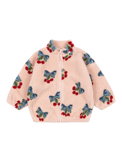 Konges Sløjd Kids' Jazz Teddy Soft Pile Jacket, Pink/Multi, Pink/Multi