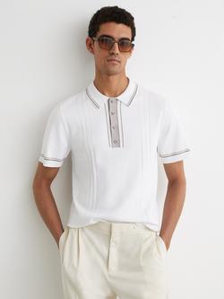 Reiss Rothwell Regular Fit Short Sleeve Polo Shirt, White, White