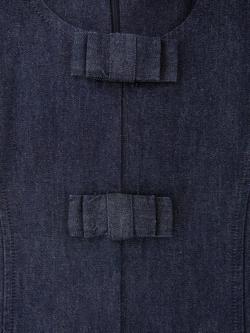 Reiss Kids' Ruby Cotton Denim Pleated Pinafore Dress, Indigo - view 2, Indigo