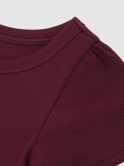 Reiss Kids' Gracie T-Shirt, Burgundy - view 2, Burgundy