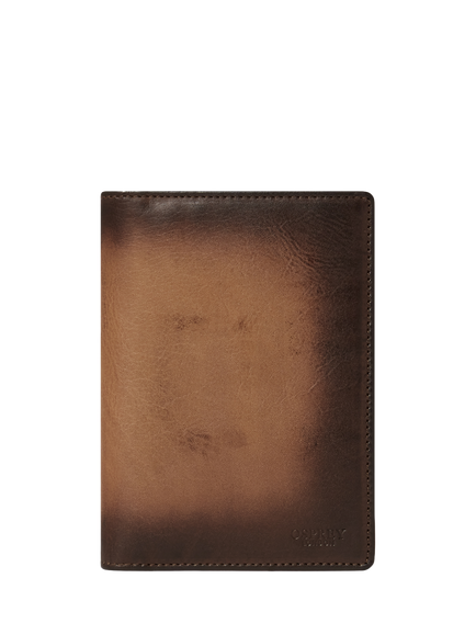 OSPREY LONDON Hand Burnished Passport Holder, Cognac, Cognac