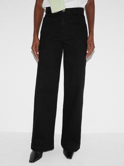 Jigsaw Rhea High Waist Flared Denim Jeans, Black