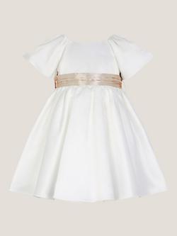 Monsoon Baby Angelica Flutter Sleeve Midi Dress, White, White