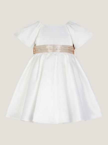 Monsoon Baby Angelica Flutter Sleeve Midi Dress, White, White
