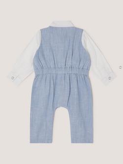 Monsoon Baby Arlo Occasion Romper - view 2, Blue