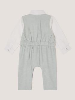 Monsoon Baby Arlo Occasion Romper - view 2, Sage