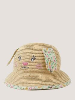 Monsoon Baby Bunny Straw Hat, Multi, Multi