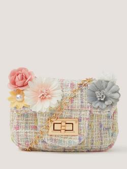 Monsoon Kids' Mini Flower Boucle Bag, Multi, Multi