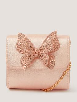 Monsoon Kids' Jewel Shimmer Butterfly Bag, Pink, Pink