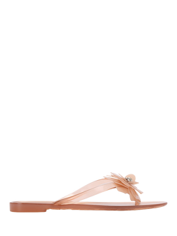 Carvela Arena Flower Flip Flops, Beige, Beige