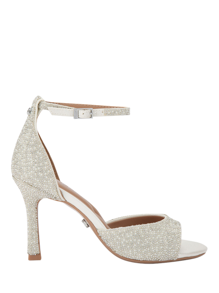 Carvela Corletta Embellished Heeled Sandals, White, White