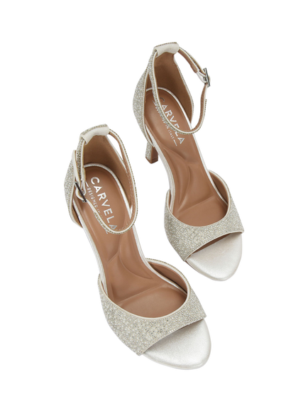 Carvela Corletta Embellished Heeled Sandals, White - view 2, White