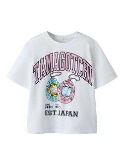 NAME IT Tamagotchi T-Shirt, Bright White, Bright White
