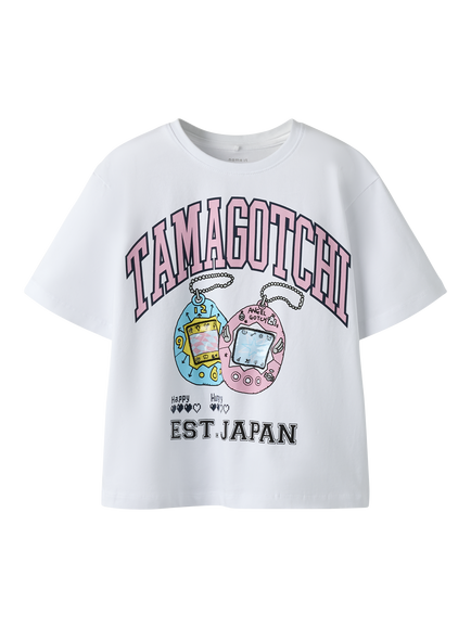 NAME IT Tamagotchi T-Shirt, Bright White, Bright White