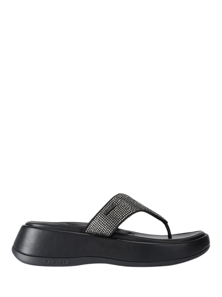 Carvela Dorata Embellished Flip Flops, Black, Black